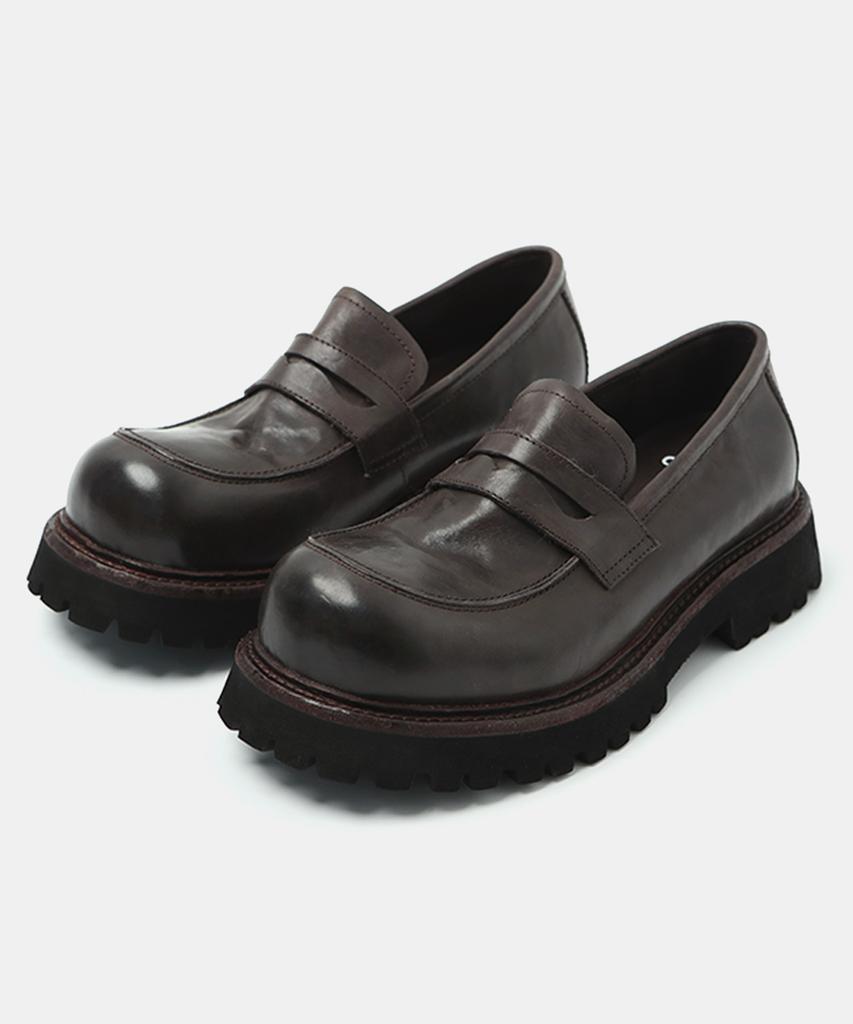Wetheroad Wtrd2621 Hannibal Tumble Wash Heavy Loafers Brown