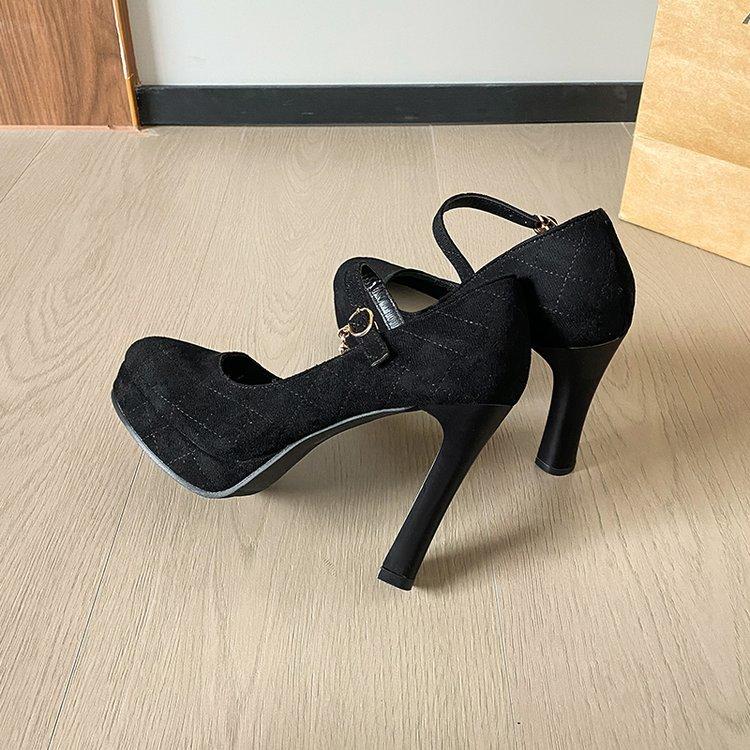 Women High Heels Fashion Pointe End Leather Single Shoes Luxury Wedding Bride Shoes for Women Banquet Pumps Sexy Mary Jane Shoes