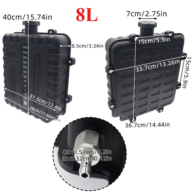 

5л/8л бак для хранения масла с крышкой, топливный бак для воздушного дизельного обогревателя, прочный герметичный топливный бак для автомобиля, грузовика, кемпера, каравана 8L