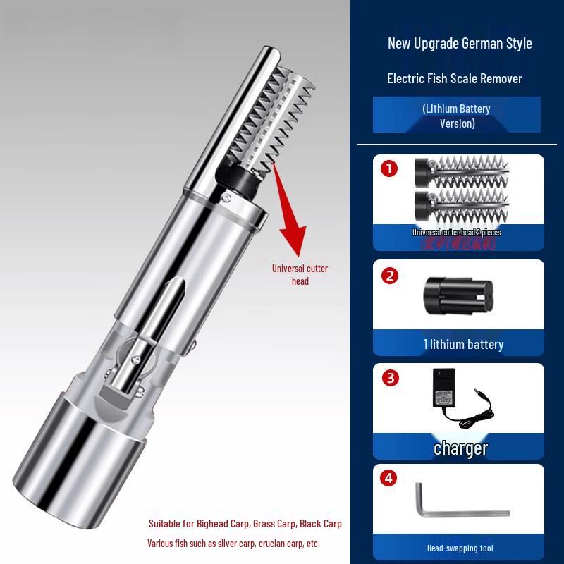 Electric Wireless Dual-Blade Fish Scaler