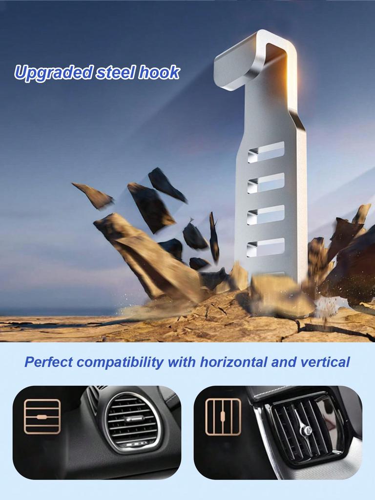 Universal Car Air Vent Phone Holder – Y-Shape Unobstructed Design with Adjustable Clamp, Compatible with All Smartphones