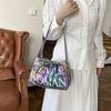 Stylish Dumpling Bag, Small Letter Underarm Bag, Super Light Shoulder Bag, Colorful Upgraded Bubble Cotton Crossbody Bag Purse