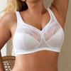 Elegantes atmungsaktives Bralette mit Spitzenbesatz für Damen in Übergröße