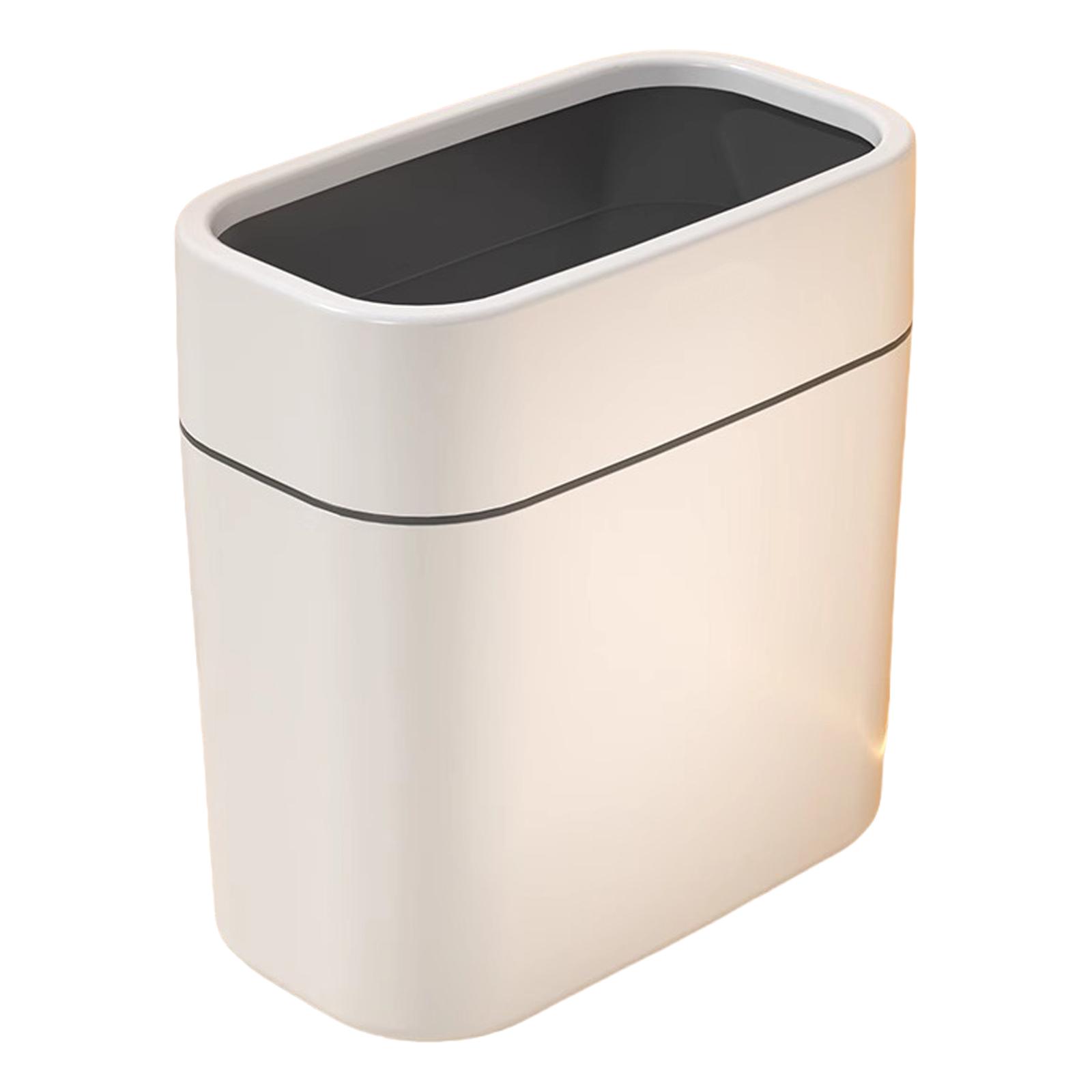 

Мусорное ведро для ванной комнаты объемом 12 л, мусорное ведро с откидной крышкой для кухни, спальни, офиса, для эффективного хранения и чистоты, легко открывается D