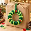 DIY Ornament Making Set Christmas Button Pendant Craft Kit for Kids Adults, Handmade Santa Hat/Bell/Gnome/Wreath Hanging Kindergarten Project