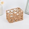 Nordic Weave Hollow Storage Basket - Tissue, Snack & Sundries Organizer for Living Room Coffee Table