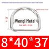 304 Stainless Steel Semi-circular D-Ring Bag Strap & Hat DIY Seamless Triangle Buckle.