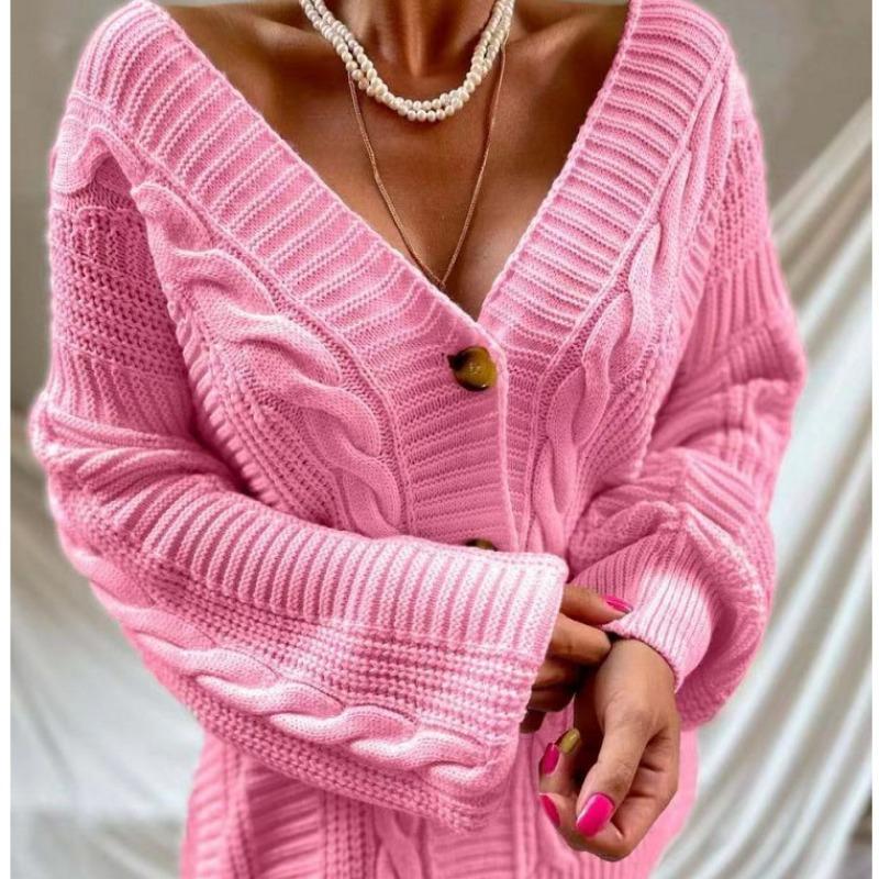 Autumn Knitted Cardigan Women's Plus Size Sweater Versatile Loose Sweater Women's