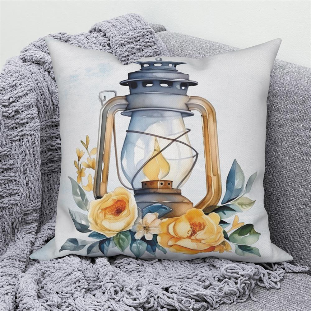 Květinový potisk Dekorativní povlak na polštářek na pohovku auto obývací pokoj Květina Rostlina Polštář