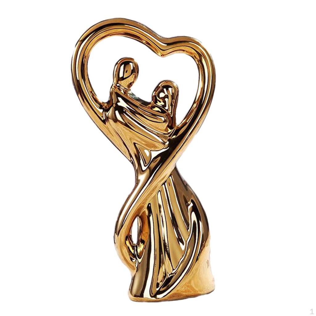 Couple Figurine Statue Art Crafts Lovers Sculpture Valentine's Day Ornament for Cabinet