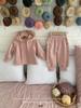 Jenny Kids' Korean-Style Winter Hoodie & Sweatpants Set for Baby Girls
