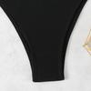 2Pcs/Set Women Bikini Set Halter Adjustable Straps Bra High Waist Hip Covering Bottoms Heart