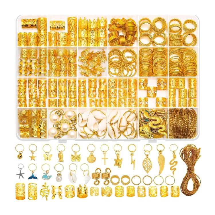

285PCS/Lot Metal Hair Rings Hollow Out Jewelry DIY Accessories For Creative Hair Braiding 1