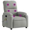 VidaXL Recliner Massage Armchair Light Grey Microfiber Fabric 373457