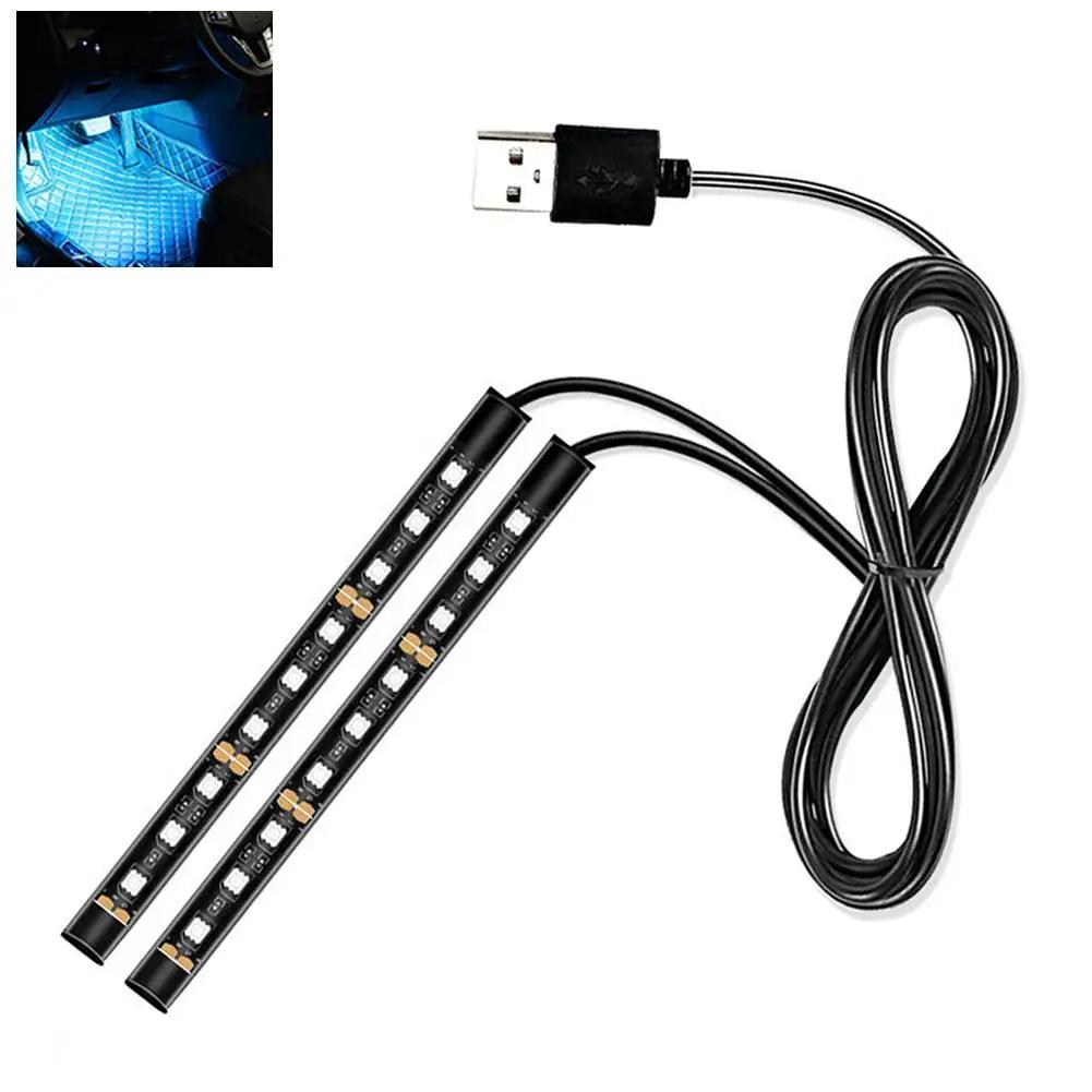 Led Bar Car Interior Backlight Ambient Mood Foot Light With Cigarette Lamp Accessories 12v Decorative Atmosphere Lighter Au E0T5