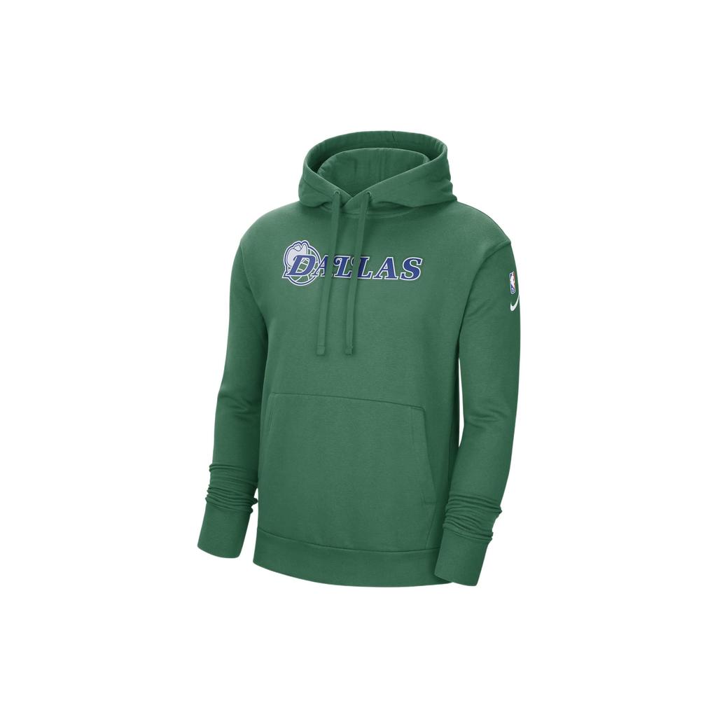 Nike NBA Dallas Mavericks Letter Logo Print Fleece Pullover Hoodie Men Tops Green DB2311-312