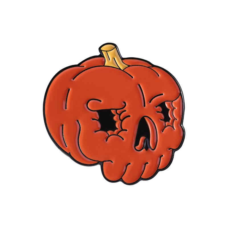 Halloween Skull Pumpkin Enamel Pins Custom Creative Skeleton Brooches Lapel Badges Clothes Punk Jewelry Gift for Kids Friends