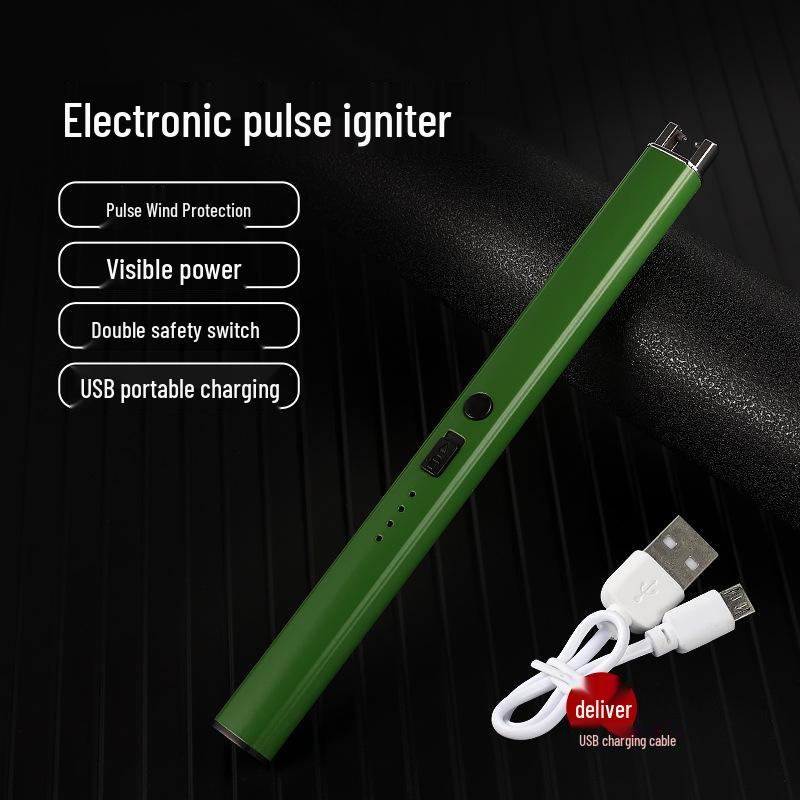 Rechargeable Windproof Electric Arc Lighter for Kitchen & Outdoor BBQ.