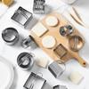 5pcs Lace/Straight Edge Biscuit Mold 5 Sizes Sandwich Mold Stainless Steel Cookie Cutter Set  Scone