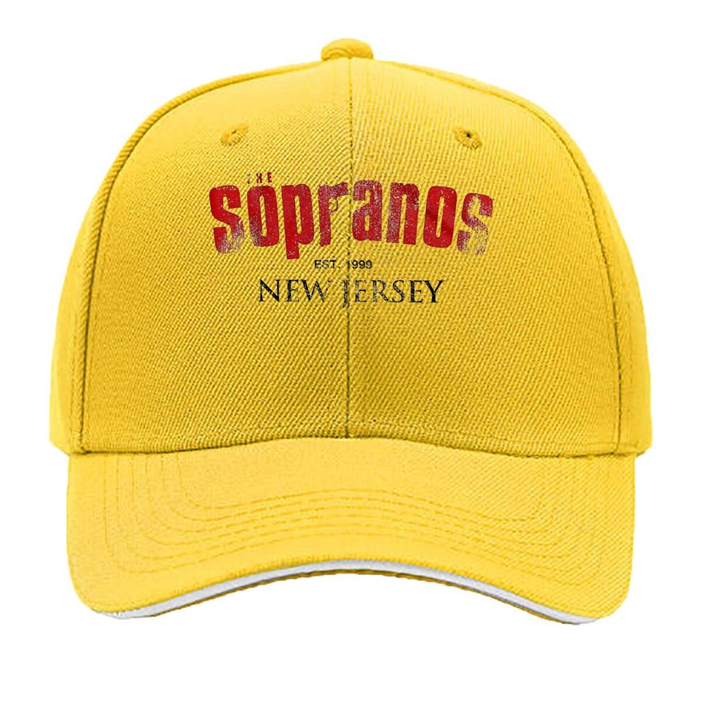 The Sopranos Grungy Red Texture New Jersey Typography Graphic Sandwich Baseball Cap For WoUnisexs Unisex FeUnisex Beach Dad Hat