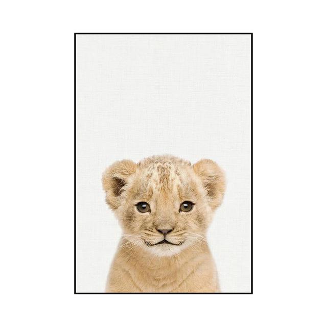 Cute Little Animal Children's Room Enlightenment Wall Art Poster Modern Home Decoration Oil Painting Mural Printmaking
