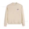 Unisex Oversized Crewneck Sweatshirt With Embroidered Letter Detail Fall Winter Cotton Blend Pullover Teens Adults
