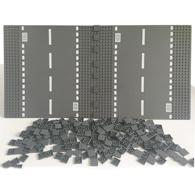 50-100Pcs Flat Tile 2x2 2x4 DIY Enlighten Plastic Smooth Building Block BricksCompatible All Brands Assembles Particles