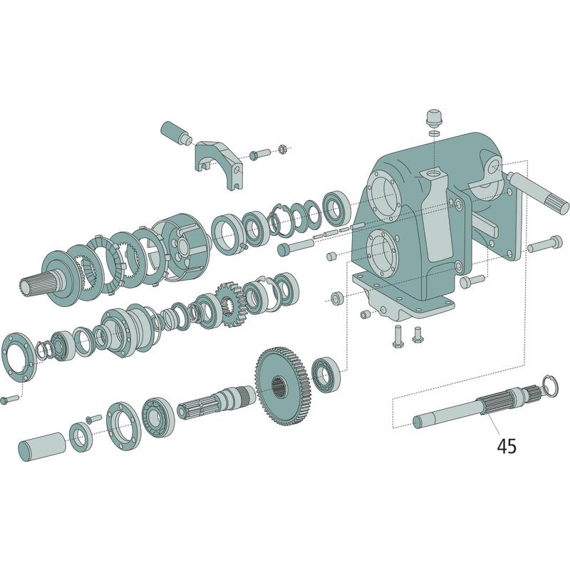 Shaft for front power take-off 192100201020,178100200150 GRANITE