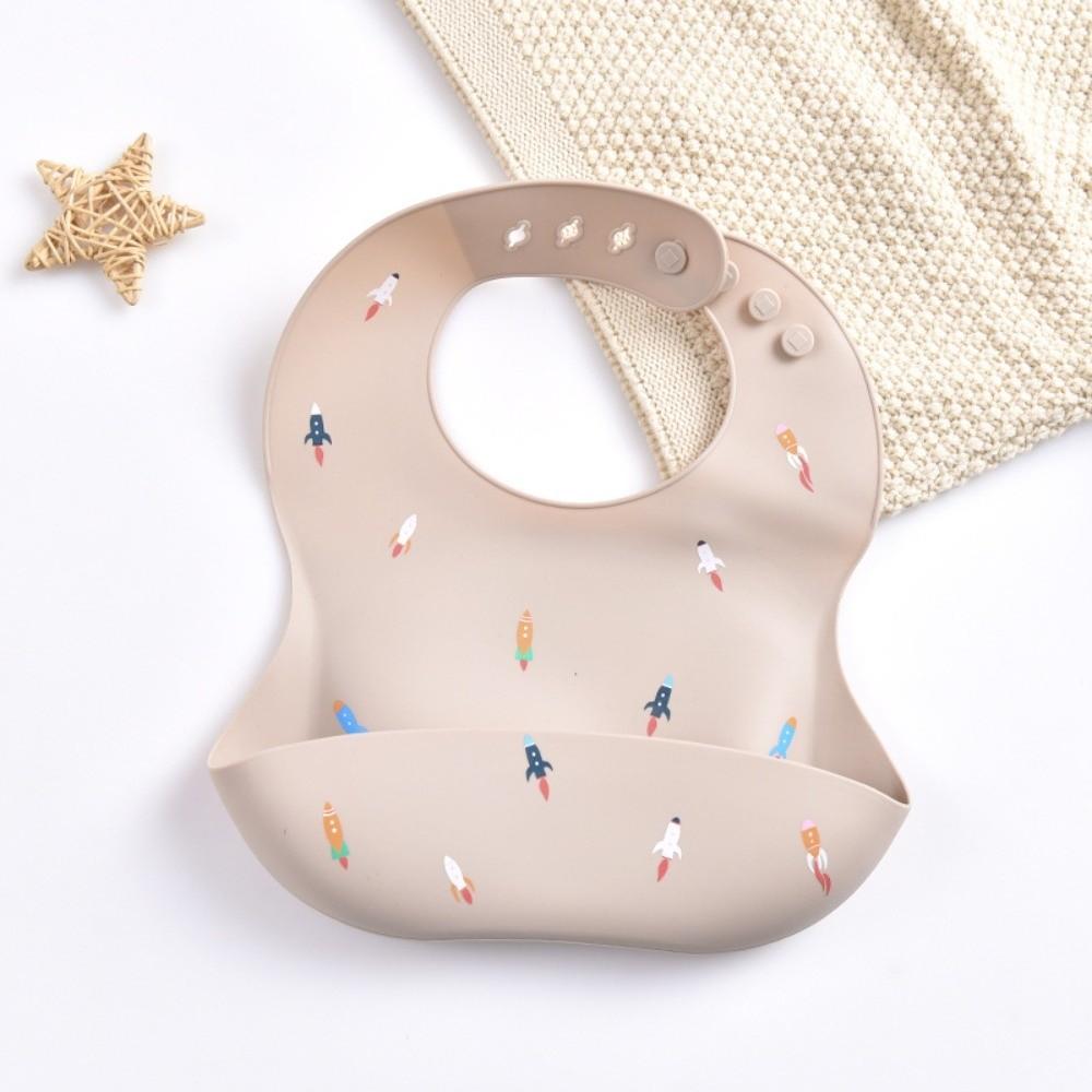 Adjustable Strape Infant Bibs Silicone Saliva Towel New Baby Eating Bib  Daily Use