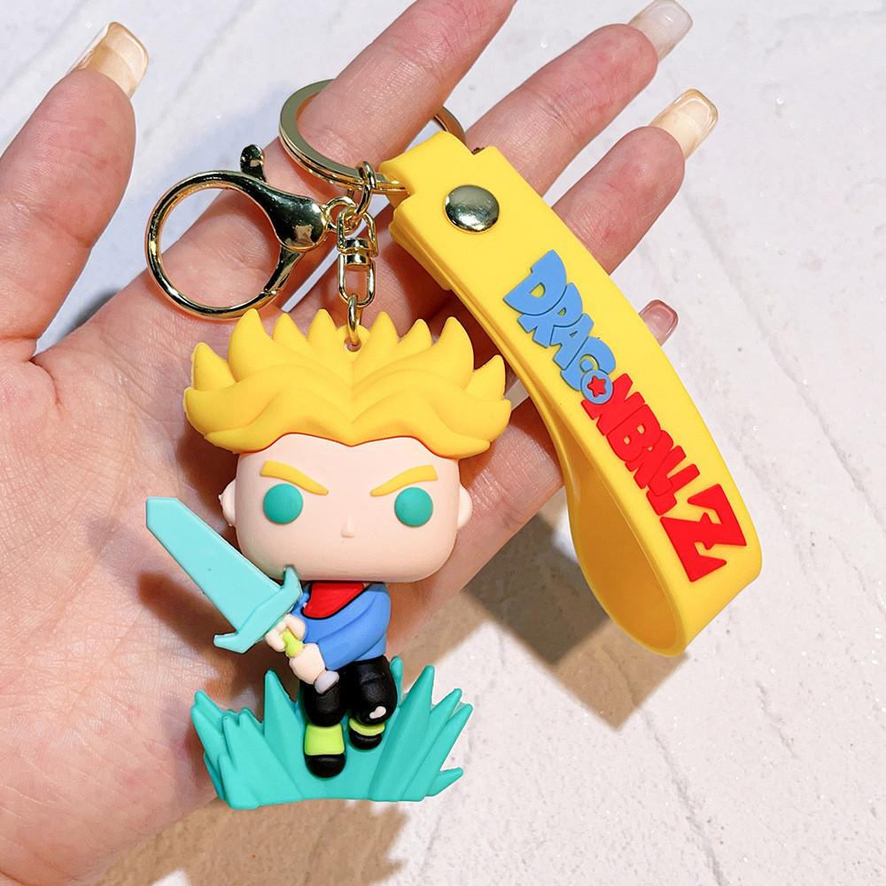 Adorable 2024 Dragon Ball Son Goku Keychain Anime Soft Pvc Car Key Holder Gift