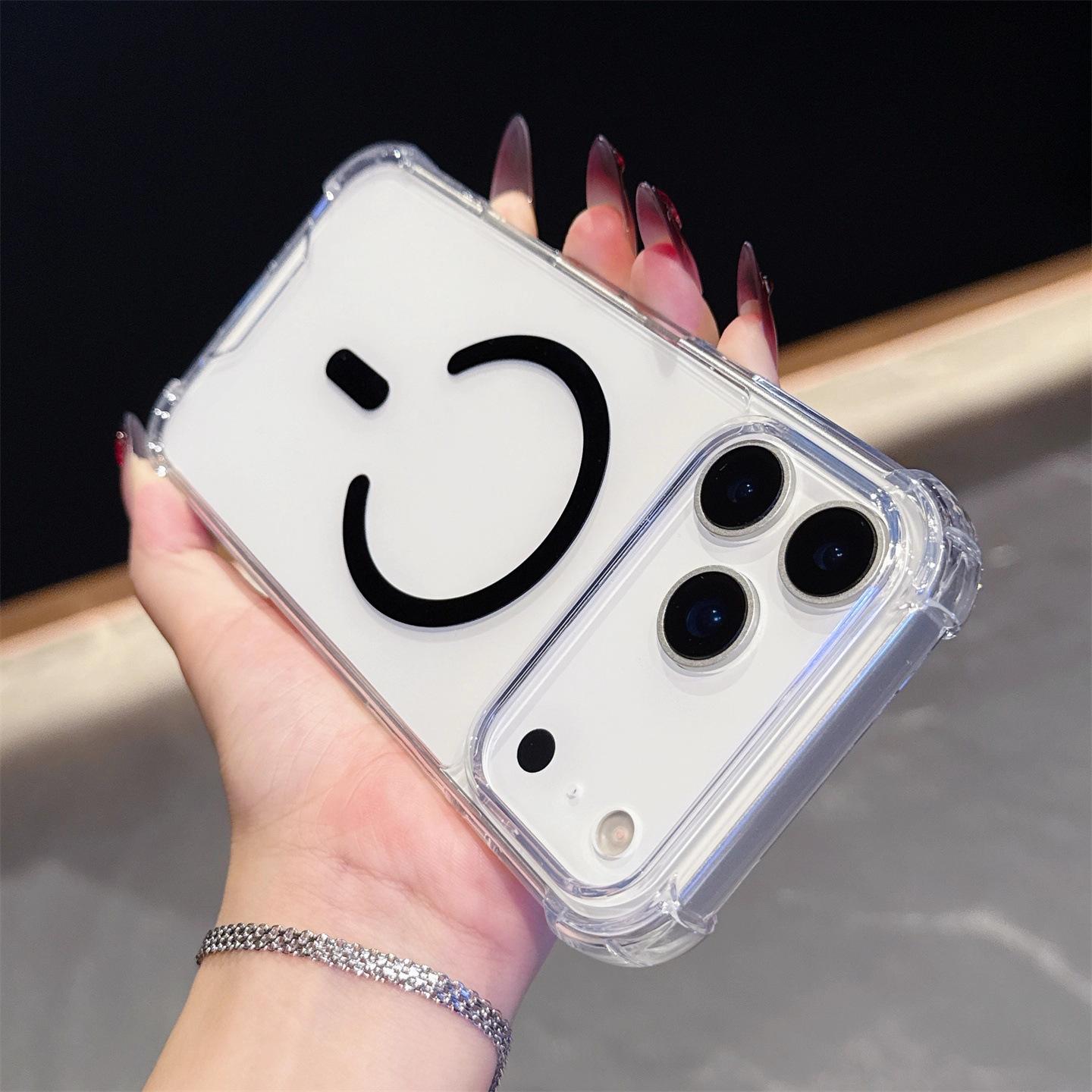 

Magnetic Opening Clear Acrylic Protective Case for iPhone 17 Pro Max with Apple 17 Air Compatibility 17