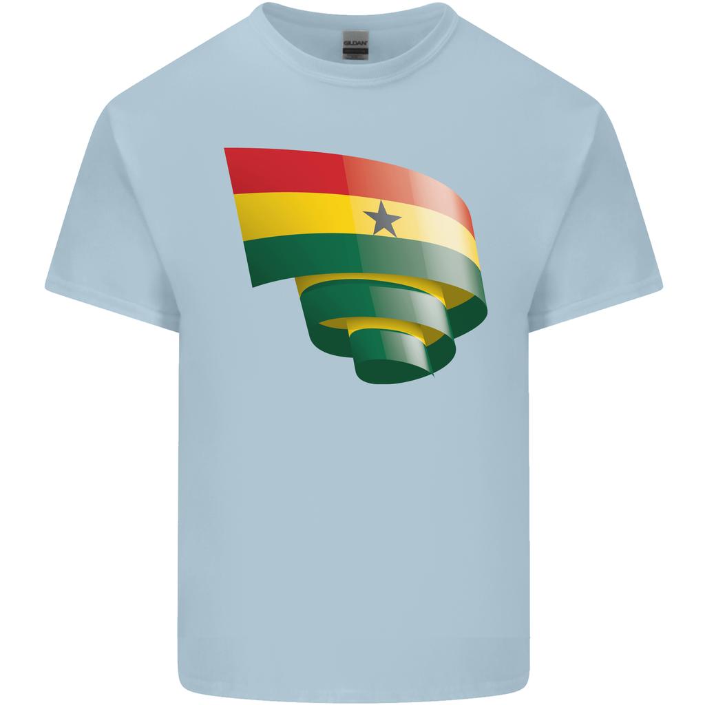 Curled Ghana Flag Ghanaian Day Football Unisexs Light Cotton TShirt