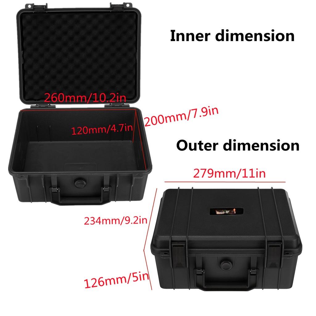 Safety Instrument Tool Box ABS Plastic Storage Toolbox Equipment Tool Case Suitcase with Foam Inside Black/red/yellow/blue