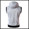Men's Vest Sleeveless Hooded Casual Slim Fit Hooded Zipper Vest