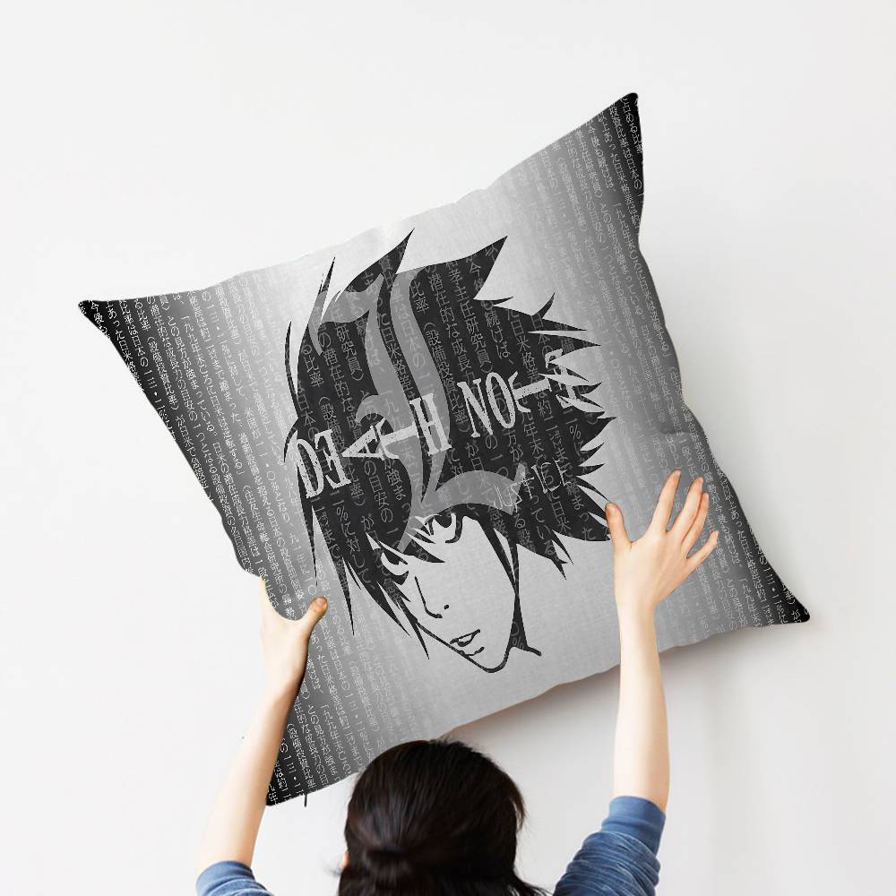 Anime D-Death N-Note Cushion Cover Polyester Sofa Cushions Decorative Throw Pillows Home Decoration Pillowcover