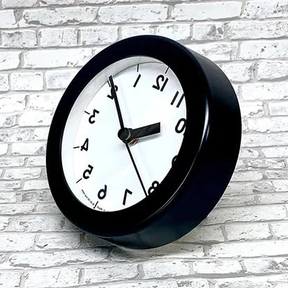 Santell Made in Japan Brain Training! Wall/Tabletop Reverse Clock SQ14-BK