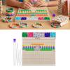Bead Sorting Tray for Letter Beads with Large Grid Layout Area, PVC Jewelry Design Board for Planning Bracelets, Names and Color Patterns