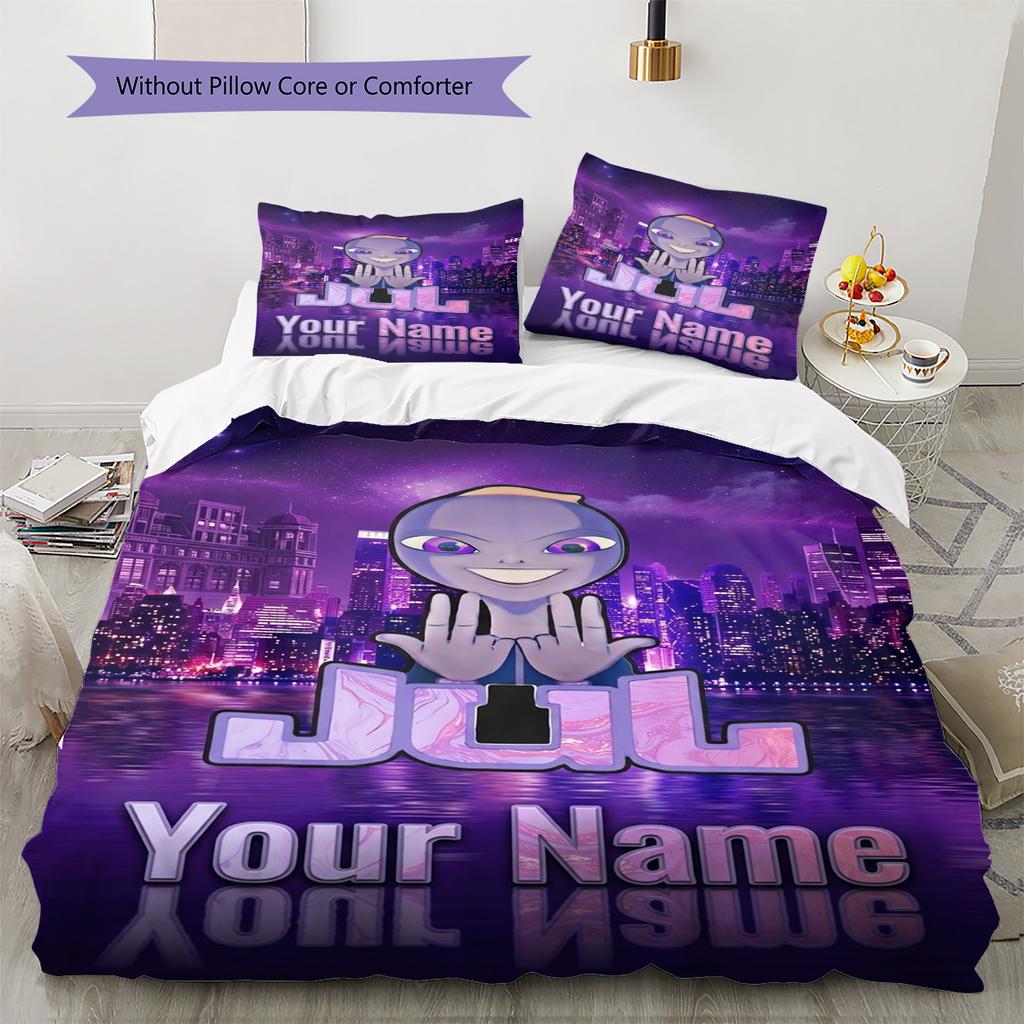 Name Custom Jul album Poster Pattern Bedding Set Quilt Cover Pillowcase Home Decor Gift (1 * duvet cover + 2 * pillowcase, without core)