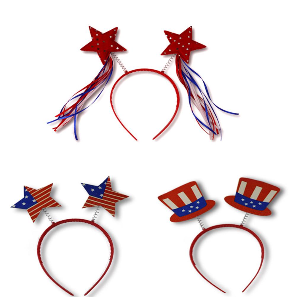 3Pcs Patriotic Headband Boppers American Headwear for Veteran S Day Independence Day Party Favor Supplies