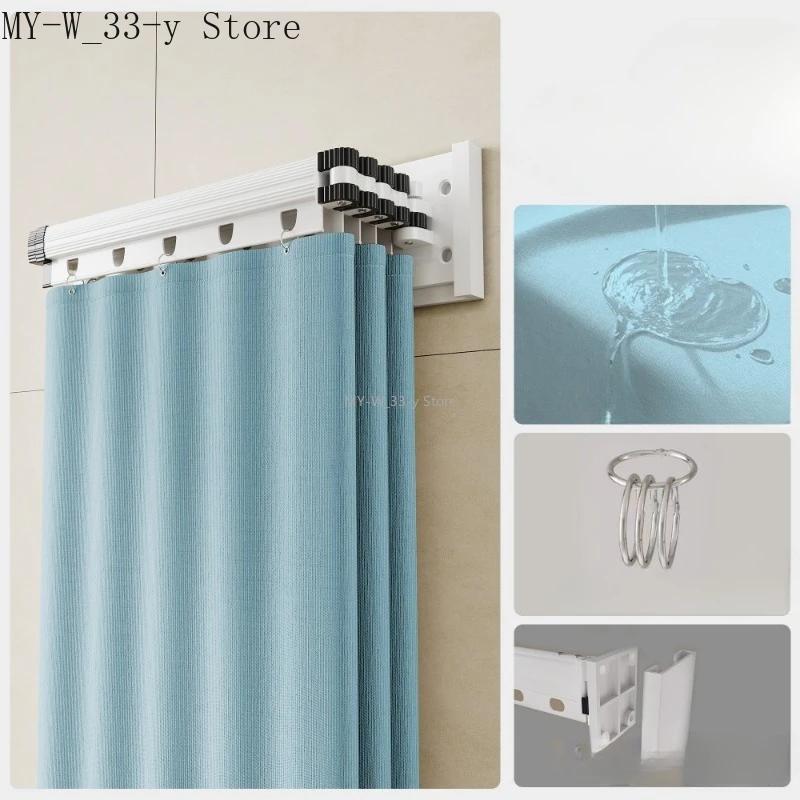 

Складна водонепроникна шторка для душу з присосками Без свердління для перегородки у ванній кімнаті Розділення сухої та вологої зони Шторка з ЕВА 80X180CM