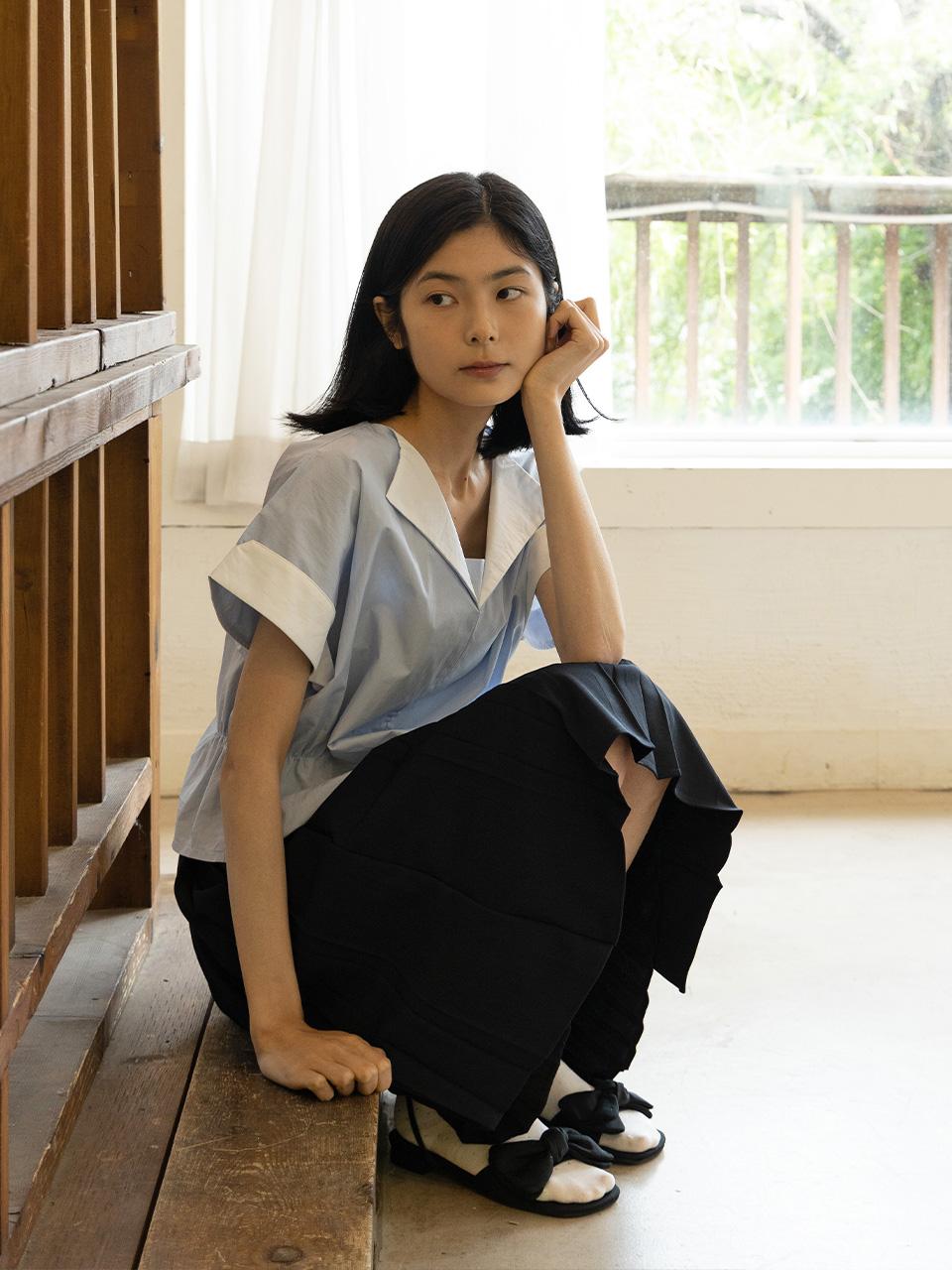 Vincent Navy Love & Summer Blouse_Blue