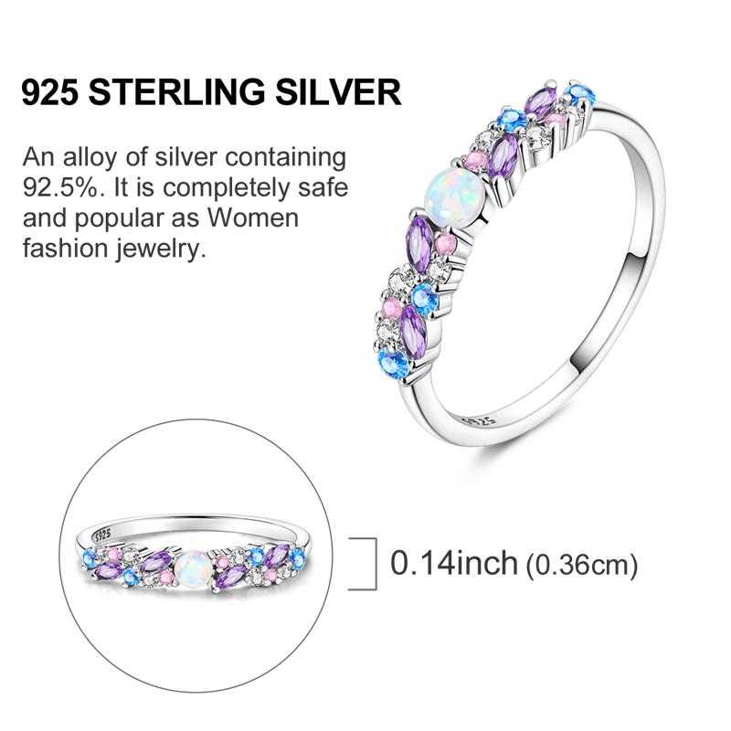 Original Design 925 Silver Blue Zircon For Ring Fit Women Wedding Wedding Wedding Engagement Silver Gift