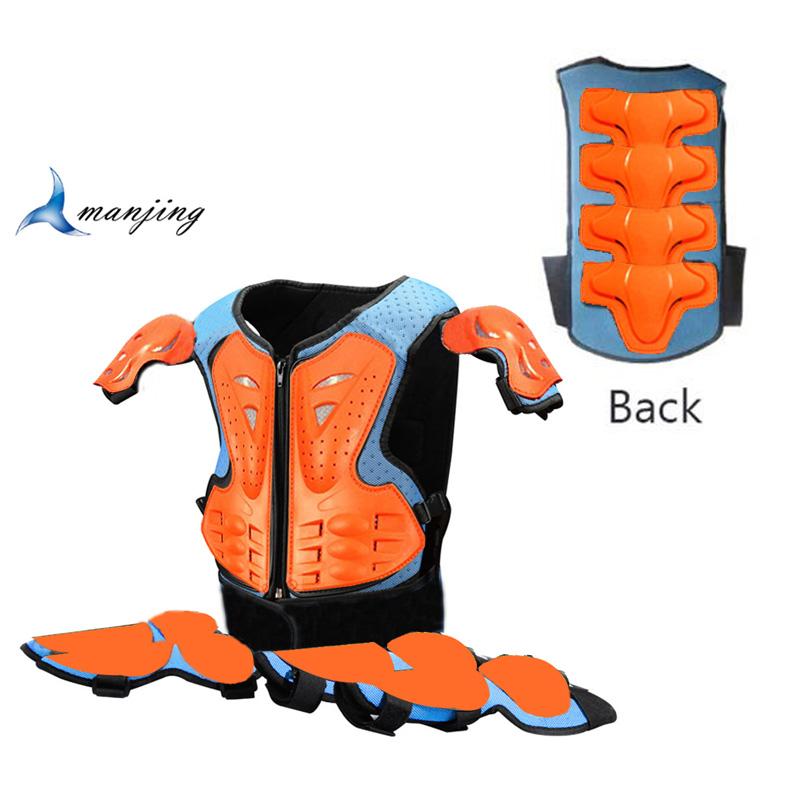 Youth Children Motocross Body Protective gear Vest armor ATV Dirt Bike suits Chest Spine Knee Elbow Guard Sports Equipment