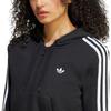 Adidas Originals Sport Hooded Zip Striped Short Jacket Women Jackets Black JX9220