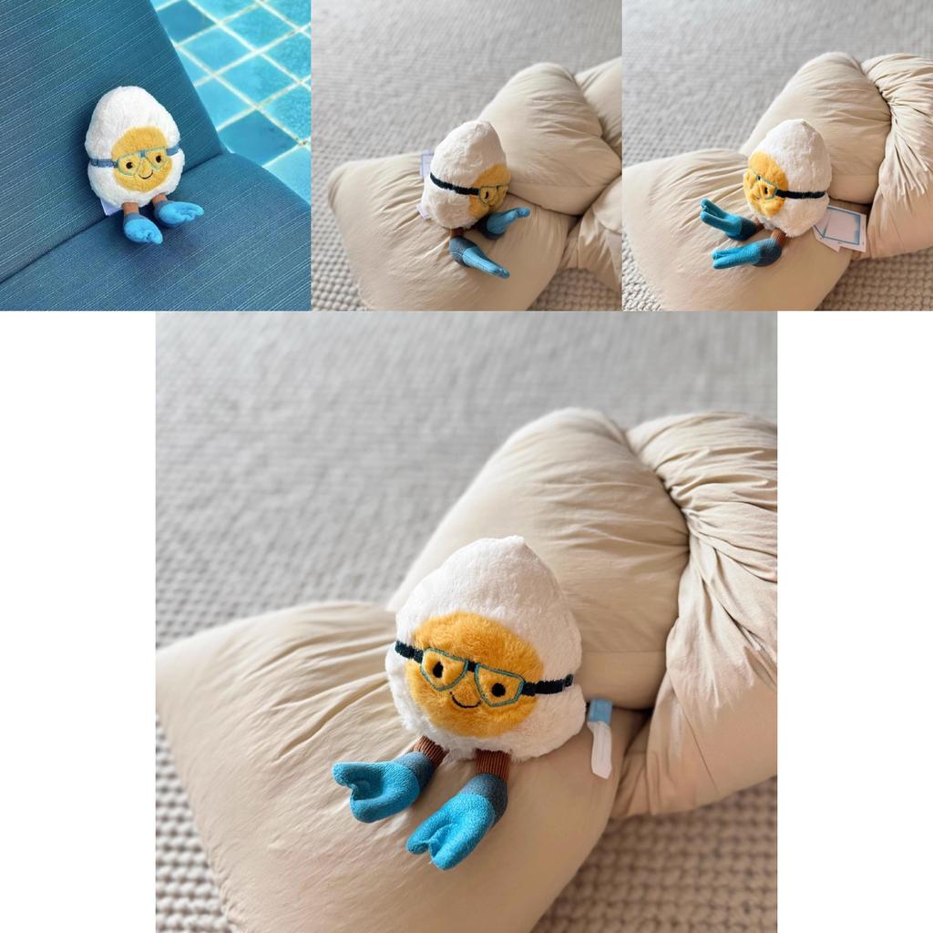 Plüsch Wasser Gekochtes Ei Puppe Mit Tauchmaske Für Kinder Geschenk Und Taschenzubehör