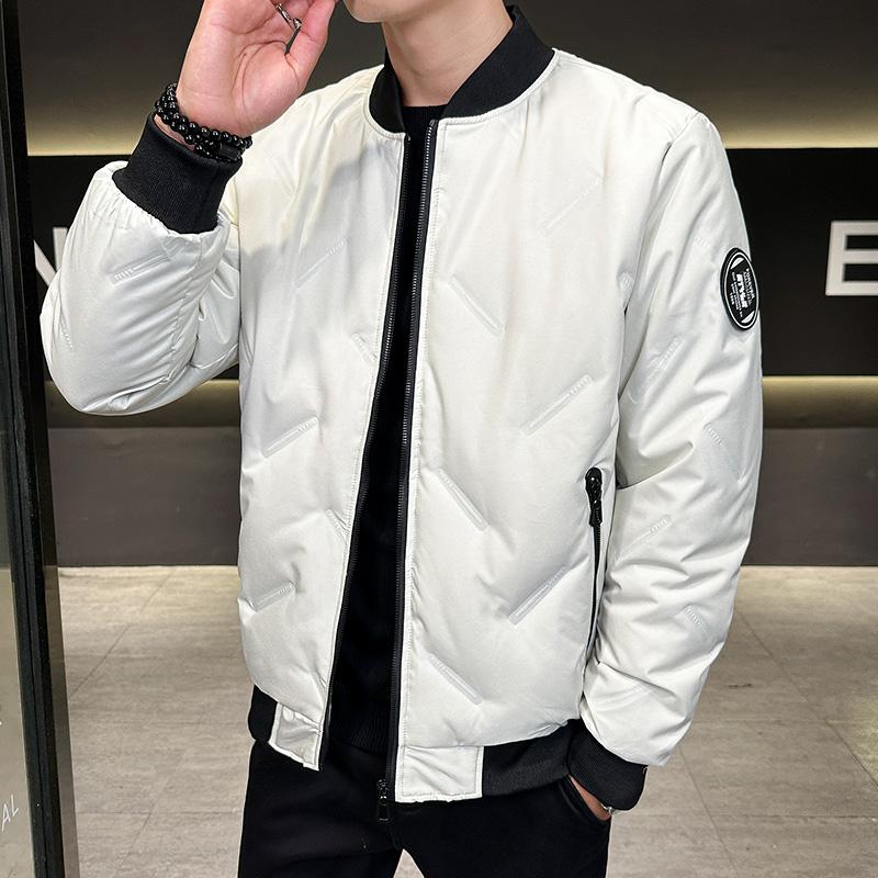 Autumn and Winter Standing Collar Down Jacket Men's Short Warm Casual Jacket White Duck Down Anti Cold Jacket
