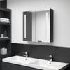 Day & Night - Day & Night Bathroom Cabinet with LED Mirror Glossy Black 62x14x60 Cm