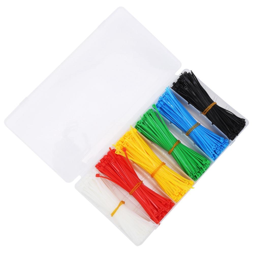 900pcs 6 Colors Multicolor Zip Ties Self-Locking Portable Zip Ties Cord Management