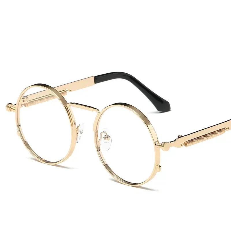 Vintage Punk Style Sunglasses Men Retro Round Metal Frame Women Sun Glasses Fashion Eyewear Mujer UV400