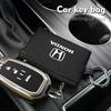 Car Leather Key Case Keychain Mini Storage Bag Auto Accessories For Honda civic accord fit jazz pilot CRV odyssey passport city PS5